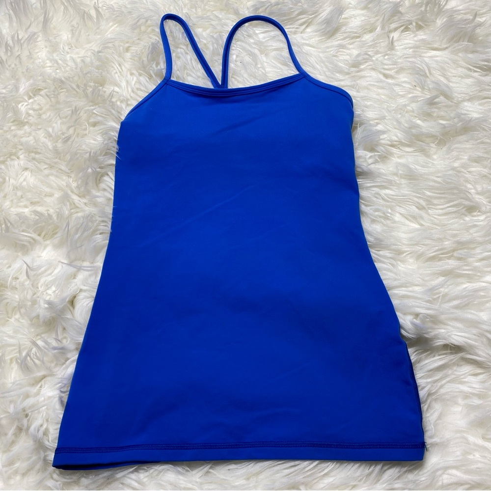 Lululemon blue workout tank top size 4